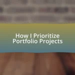 How I Prioritize Portfolio Projects
